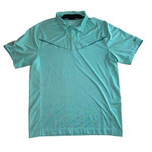 Nike Golf Mint Green Sanderson Farms Championship Patch Polo‎ Shirt Mens Large